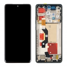 Pantalla completa con marco para Motorola Moto Edge 60 Pro XT2507-1 gris/shadow original