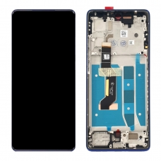 Pantalla completa con marco para Motorola Moto G85 5G XT2427-3 azul original