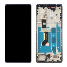 Pantalla completa con marco para Motorola Moto G85 5G XT2427-3 gris original