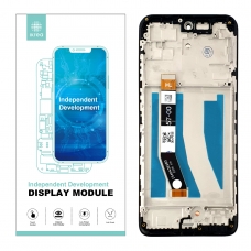 IKREA Pantalla completa con marco para Motorola Moto G32 4G negra Calidad Premium(Assembled)