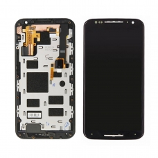 Pantalla completa con marco para Motorola Moto X2 XT1095 negra