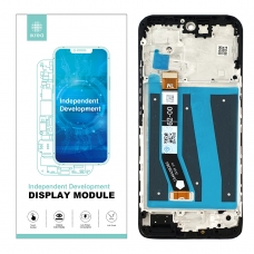 IKREA Pantalla completa con marco para Motorola Moto G14 PAYF0010IN negra Calidad Premium(Assembled)