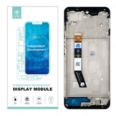 IKREA Pantalla completa con marco para Motorola Moto G14 negra Calidad Premium(Assembled)