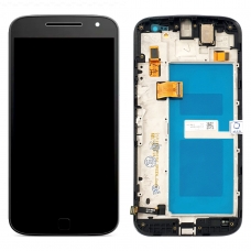 Pantalla completa con marco para Moto G4 Plus XT1642 negra