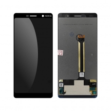 Pantalla completa original reparada para Nokia 7 Plus negra