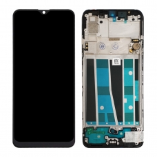 Pantalla completa con marco para Oppo A91 negra original nueva