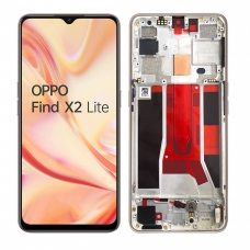 Pantalla completa con marco para Oppo Find X2 Lite blanco original