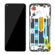 Pantalla completa con marco para Oppo Reno 7 5G/Find X5 Lite negra original(Service Pack)