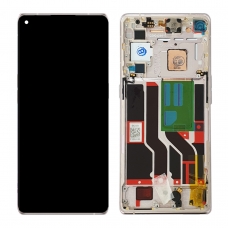 Pantalla completa con marco para Oppo Find X3 Neo CPH2207/Reno 5 Pro 5G CPH2201 plata original nueva
