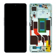 Pantalla completa con marco para Oppo Reno8 Pro CPH2357/Reno8 Pro+ PFZM10 verde original(Service Pack)