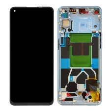 Pantalla completa con marco para Oppo Reno6 5G azul original nueva