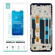 IKREA Pantalla completa con marco para Vivo Y22/Y22S negra Calidad Premium(Assembled)
