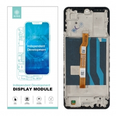 IKREA Pantalla completa con marco para Vivo Y36 4G V2247/Y36 5G V2248 negra Calidad Premium(Assembled)