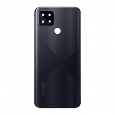 Tapa trasera negra con lente para Oppo Realme C21