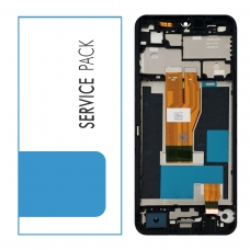 Pantalla completa con marco para Oppo Realme C30 negra original China