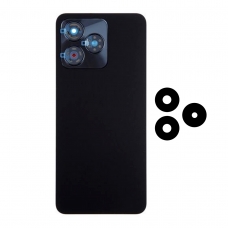 Tapa trasera con embellecedor y lentes para Oppo Realme C53 negra original