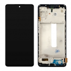 Pantalla completa con marco para Samsung Galaxy M53 5G M536 negra original(Assembled)