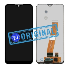 Pantalla completa sin marco para Samsung Galaxy A01 A015M negra original (No eu versión conector FPC ancho)