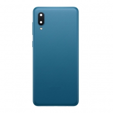 Tapa trasera azul con lente para Samsung Galaxy A02 A022