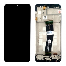 Pantalla completa con marco para Samsung Galaxy A02S 2020 A025G negra original reparada