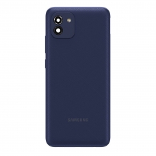 Tapa trasera con lente para Samsung Galaxy A03 A035G azul
