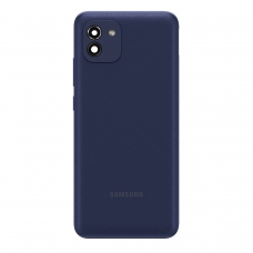 Tapa trasera con lente para Samsung Galaxy A03 A035G azul