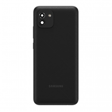 Tapa trasera con lente para Samsung Galaxy A03 A035G negra