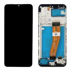 Pantalla completa con marco para Samsung Galaxy A03S A037G 162mm negra original China