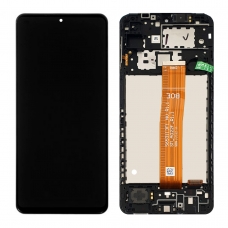 Pantalla completa con marco para Samsung Galaxy A02 A022/A12 A125 negra original reparada Versión BOE