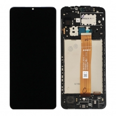 Pantalla completa con marco para Samsung Galaxy A12 A125 negra original Versión CDOT