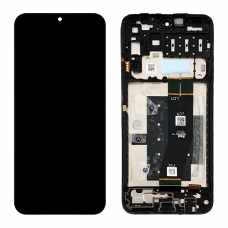 Pantalla completa con marco para Samsung Galaxy A14 4G A145P/R negra original reparada