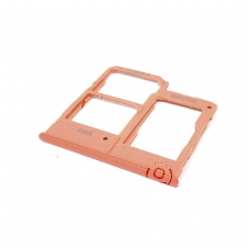Bandeja Dual SIM+SD naranja para Samsung Galaxy A20E A202