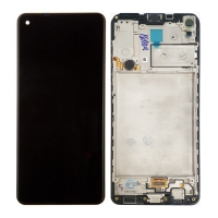 Pantalla completa con marco para Samsung Galaxy A21S A217 negra original(Service Pack)