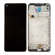 Pantalla completa con marco para Samsung Galaxy A21S A217 negra original(Service Pack)