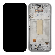 Pantalla completa con marco para Samsung Galaxy A34 5G A346 plata original