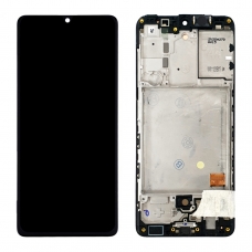 Pantalla completa con marco para Samsung Galaxy A41 A415F negra original reparada