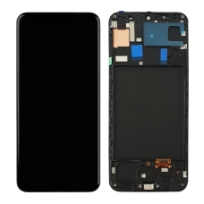 Pantalla completa con marco para Samsung Galaxy A50 A505 negra compatible(OLED)