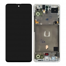 Pantalla completa con marco para Samsung Galaxy A51 5G SM-A516 blanca original