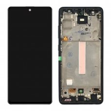 Pantalla completa con marco para Samsung Galaxy A52 A525/A52 5G A526/A52S A528 negra original reparada
