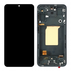 Pantalla completa con marco para Samsung Galaxy A55 5G A556 negra OLED