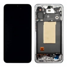 Pantalla completa con marco para Samsung Galaxy A56 5G A566 gris claro/lightgray/plata original