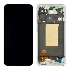 Pantalla completa con marco para Samsung Galaxy A56 5G A566 gris claro/lightgray/plata original