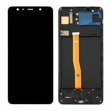 Pantalla completa con marco para Samsung Galaxy A7 2018 A750 negra TFT