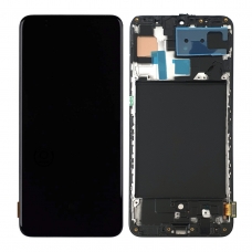 Pantalla completa con marco para Samsung Galaxy A70 A705 negra TFT