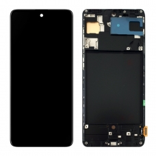 Pantalla completa con marco OLED para Samsung Galaxy A71 A715 negra
