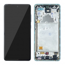 Pantalla completa con marco para Samsung Galaxy A72 A725F/A72 5G A726 azul original