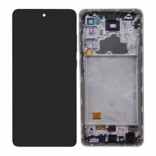 Pantalla completa con marco para Samsung Galaxy A72 A725F/A72 5G A726 blanca original