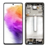 Pantalla completa con marco para Samsung Galaxy A73 5G A736 gris asombroso original