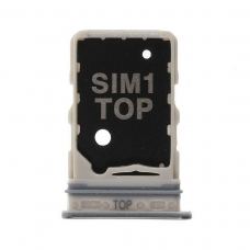 Bandeja SIM plateada/blanca para Galaxy A80 A805/A90 A908(Doble cara)