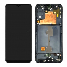 Pantalla completa con marco para Samsung A90 A908 negra original reparada
